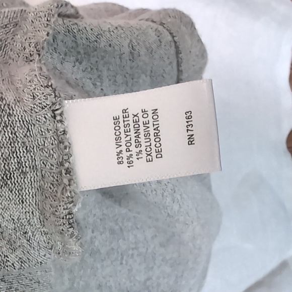 Cupio Heather Grey Sleeveless Waterfall Cardigan Size Medium - Picture 5 of 6